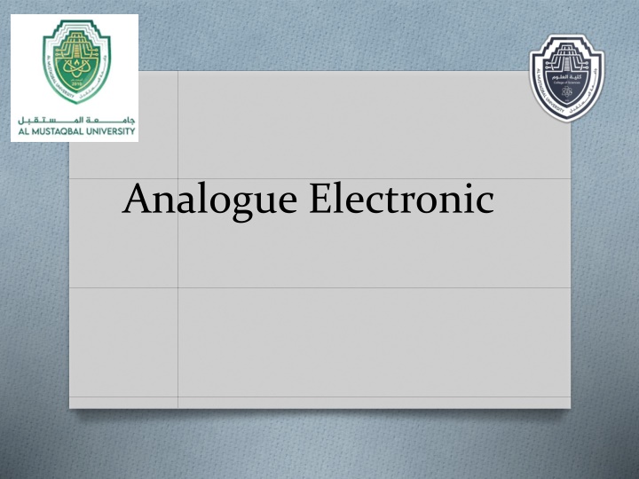 analogue electronic