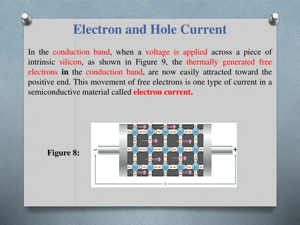 electron and hole current