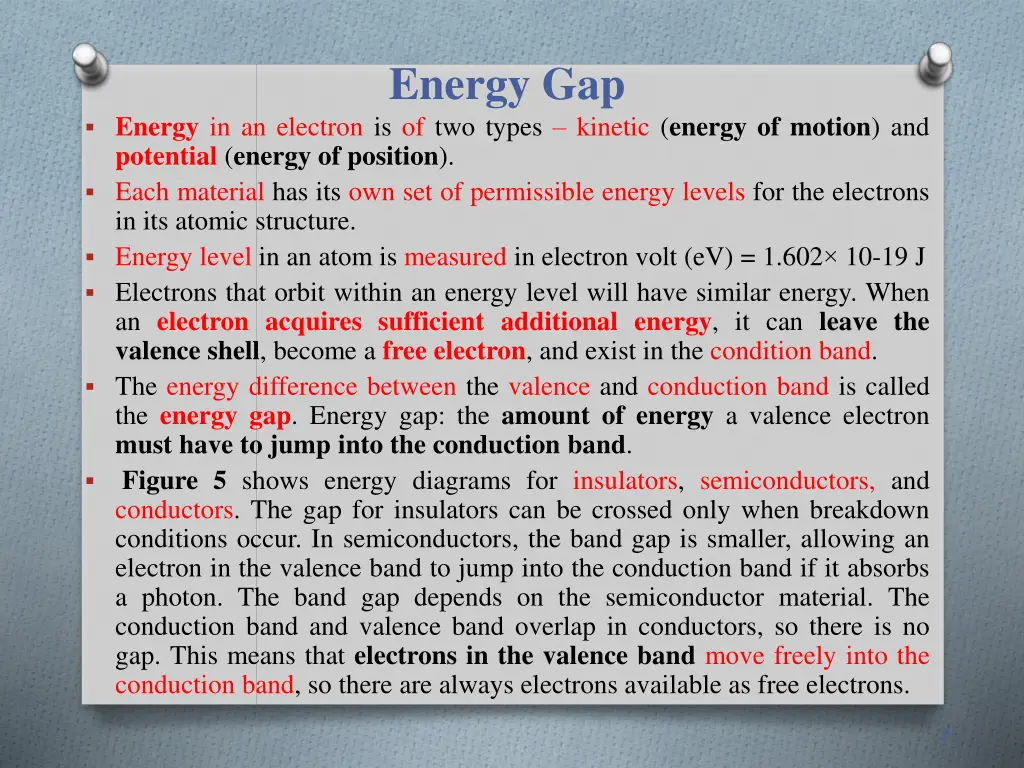 energy gap