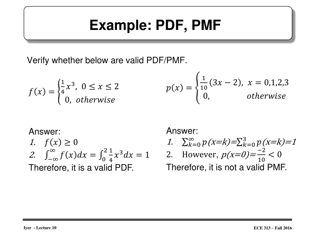 example pdf pmf