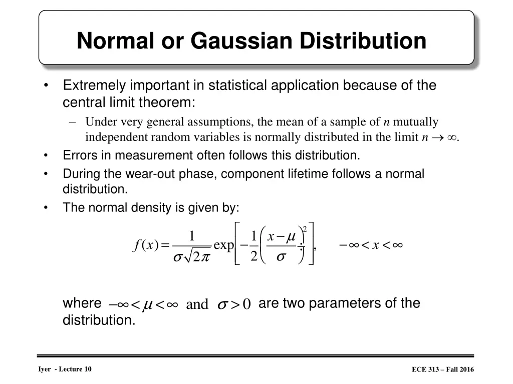 normal or gaussian distribution 1