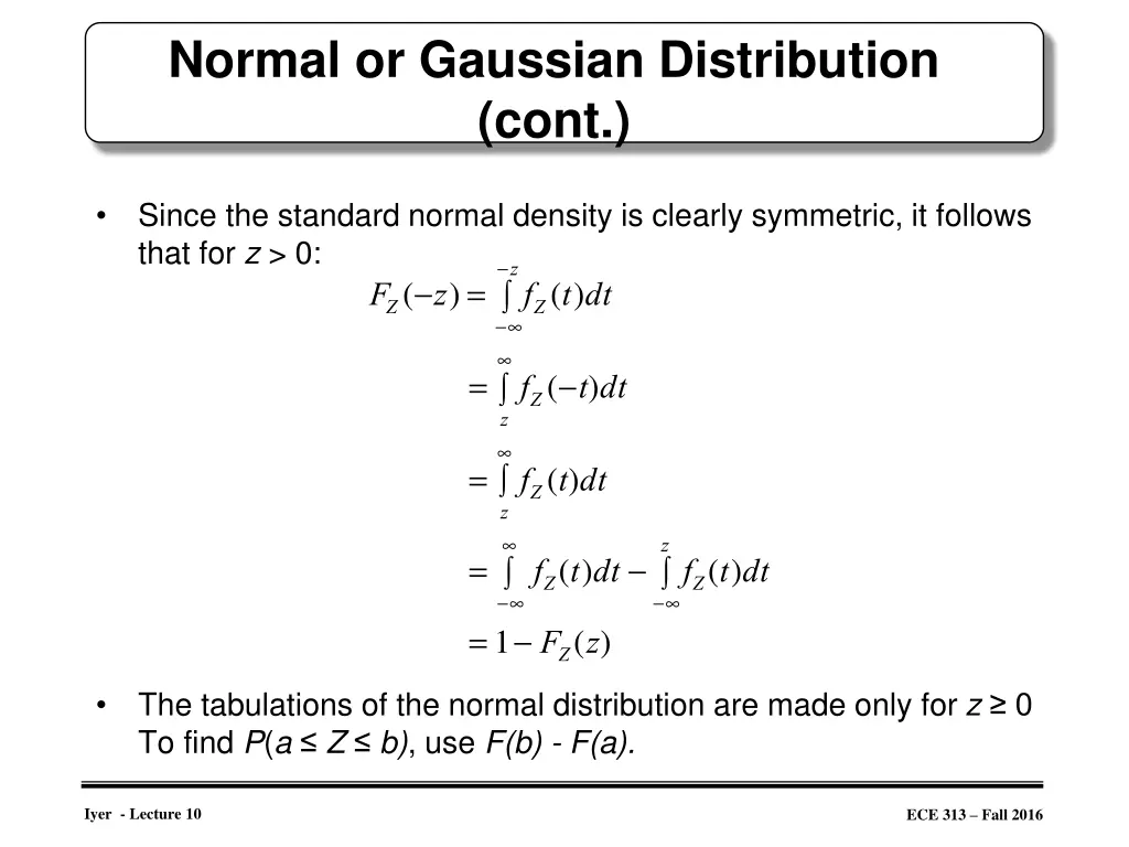 normal or gaussian distribution cont 2