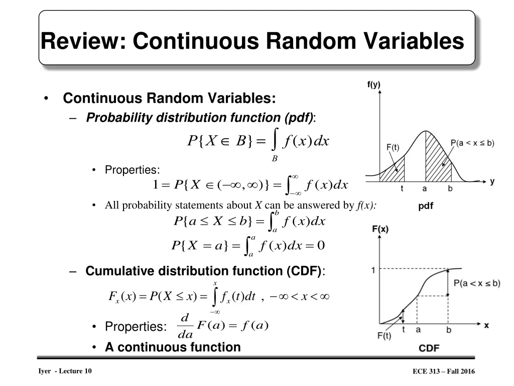 review continuous random variables