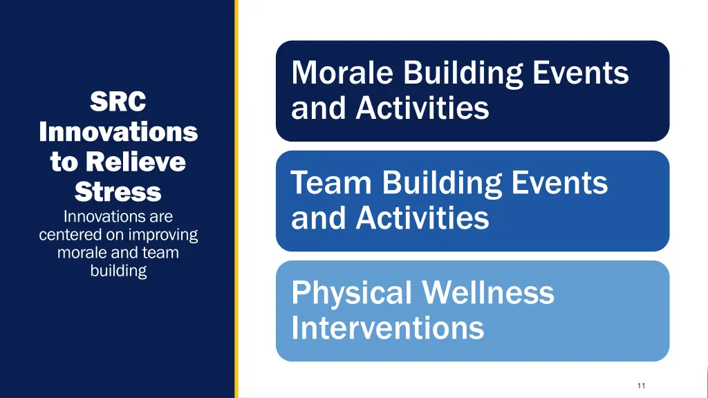 morale building events and activities