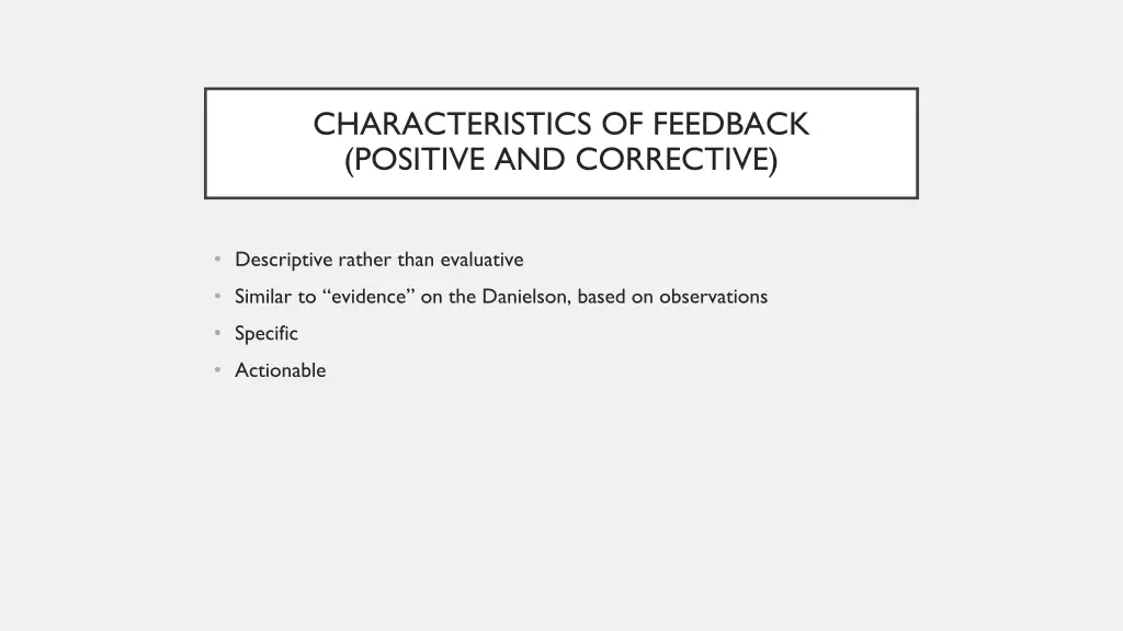 characteristics of feedback positive