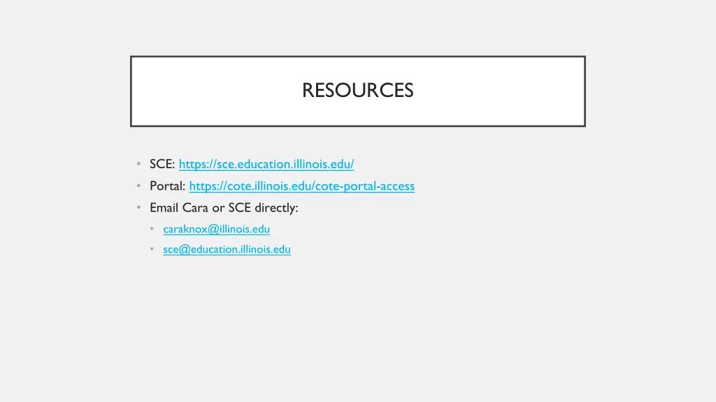 resources