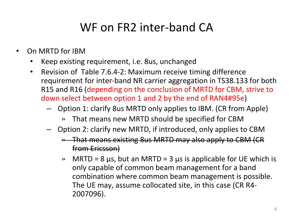 wf on fr2 inter band ca 1