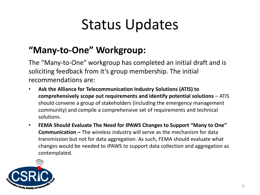 status updates 1