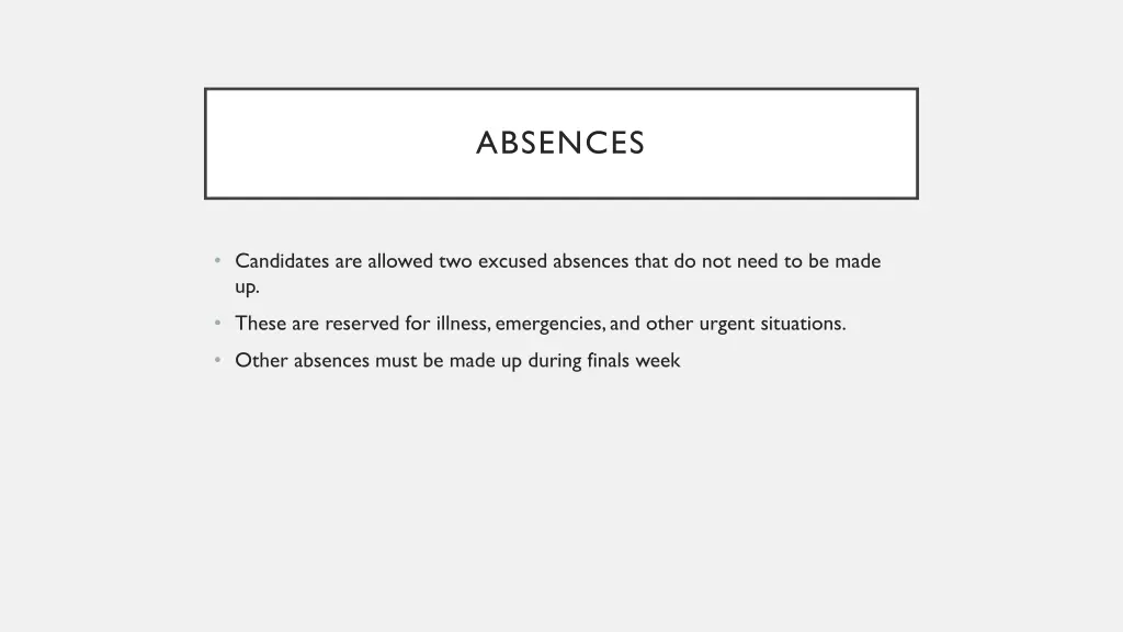 absences