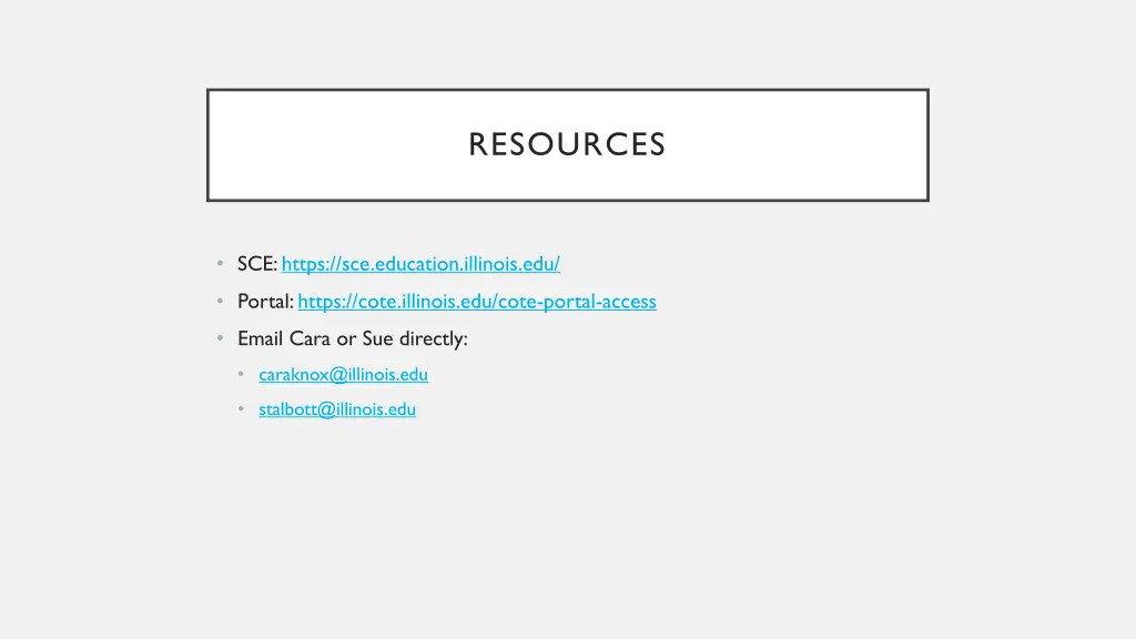 resources