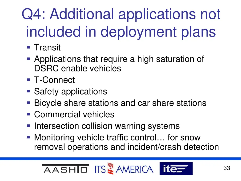 q4 additional applications not included