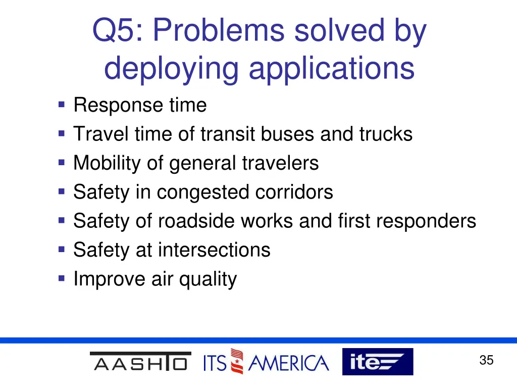 q5 problems solved by deploying applications