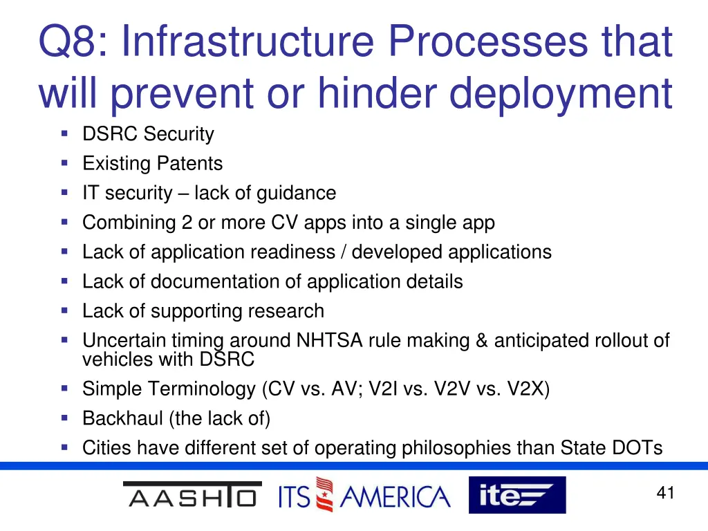q8 infrastructure processes that will prevent