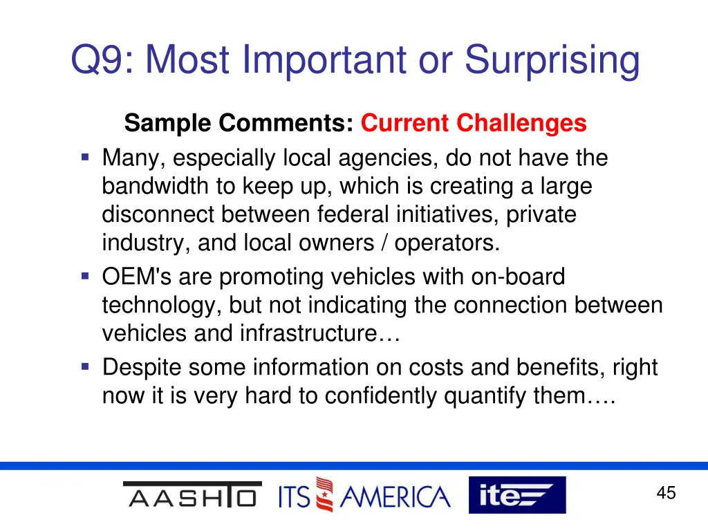 q9 most important or surprising 2