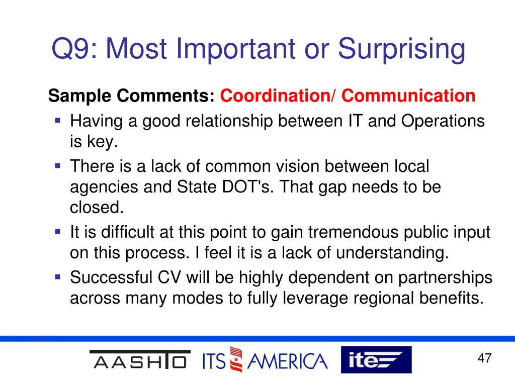 q9 most important or surprising 4