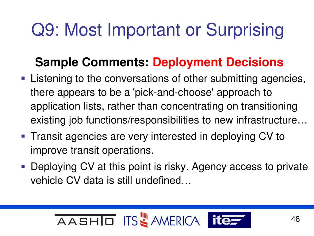 q9 most important or surprising 5