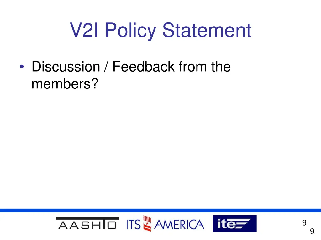 v2i policy statement