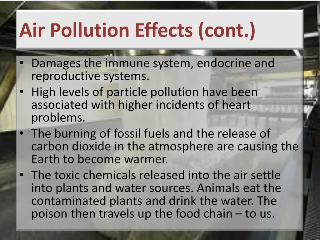 air pollution effects cont
