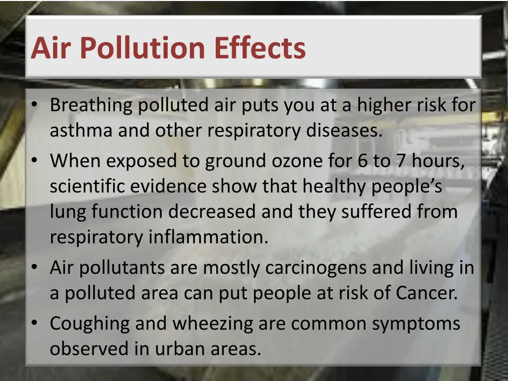 air pollution effects