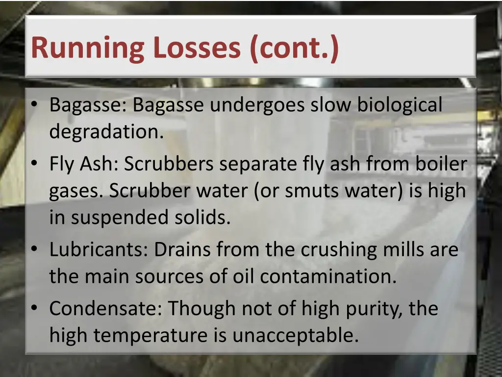 running losses cont