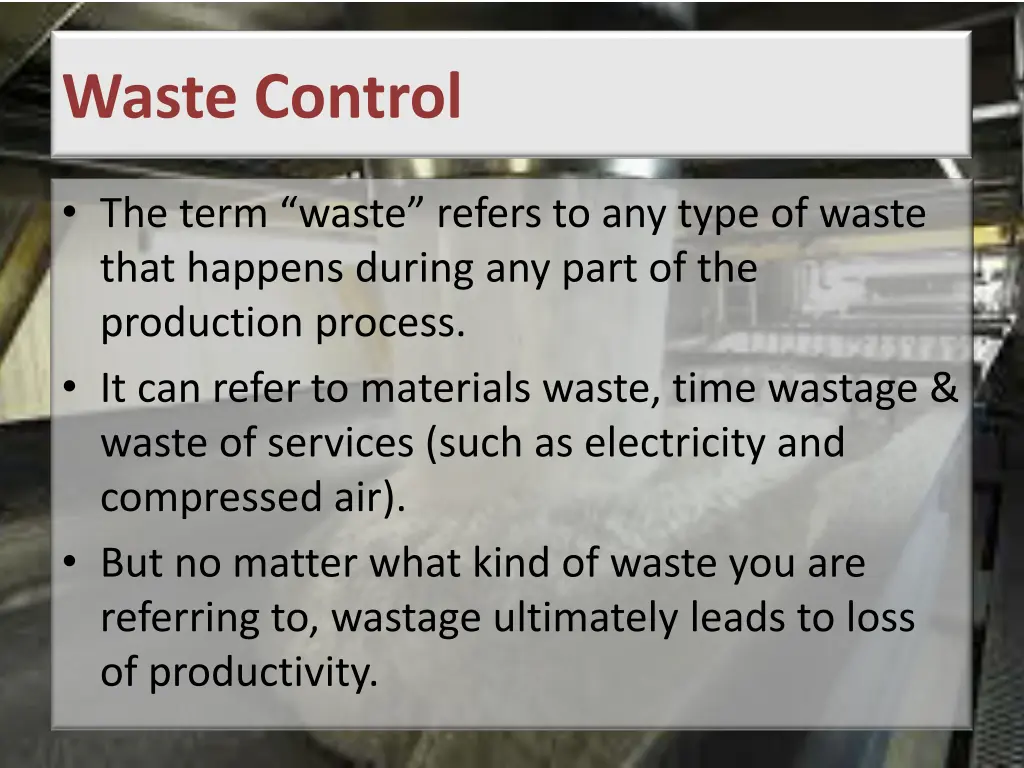 waste control