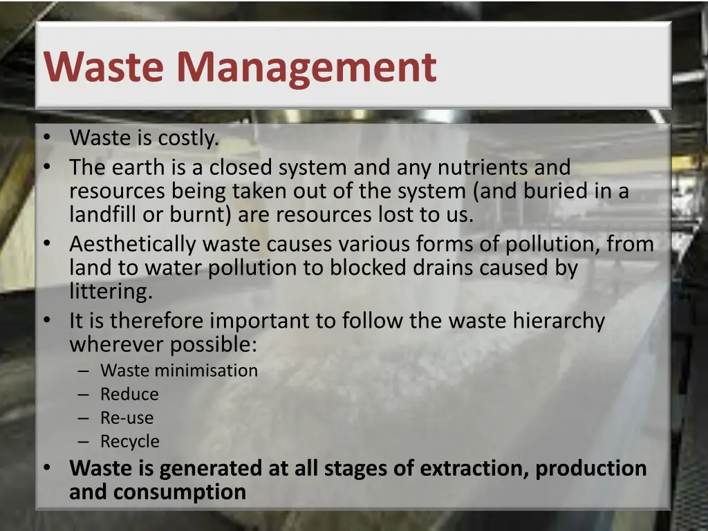 waste management