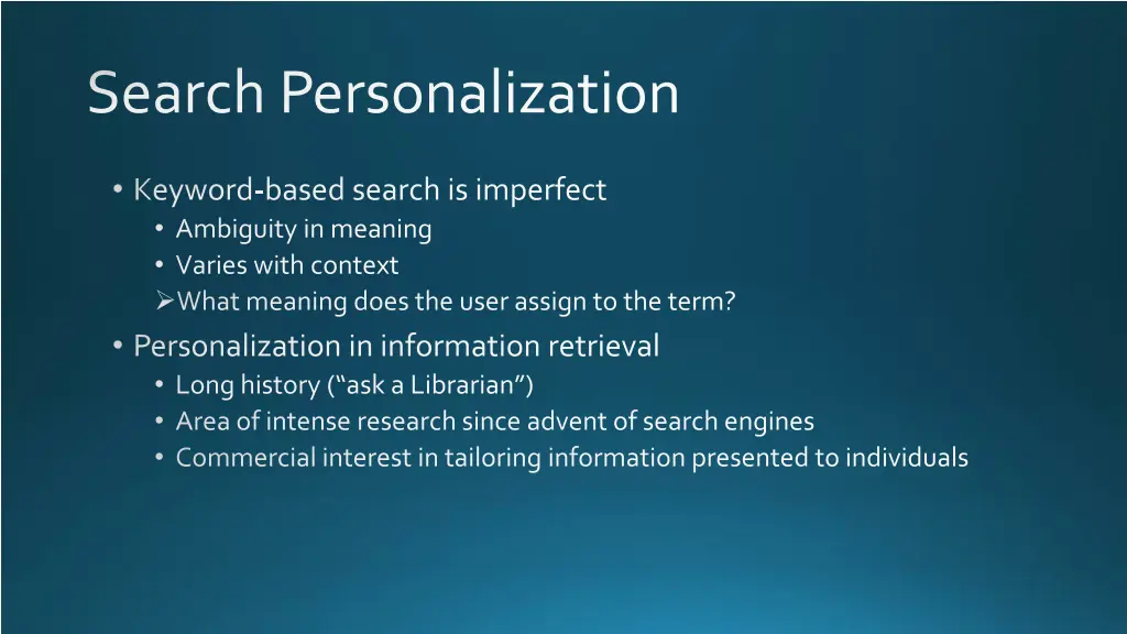 search personalization