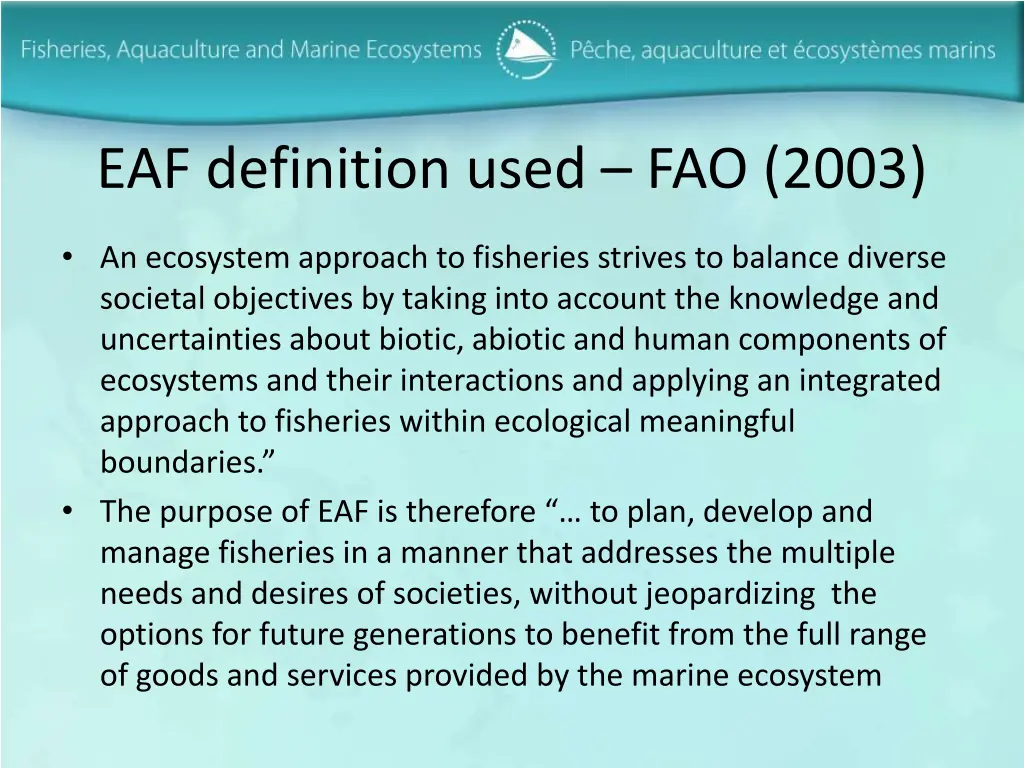 eaf definition used fao 2003