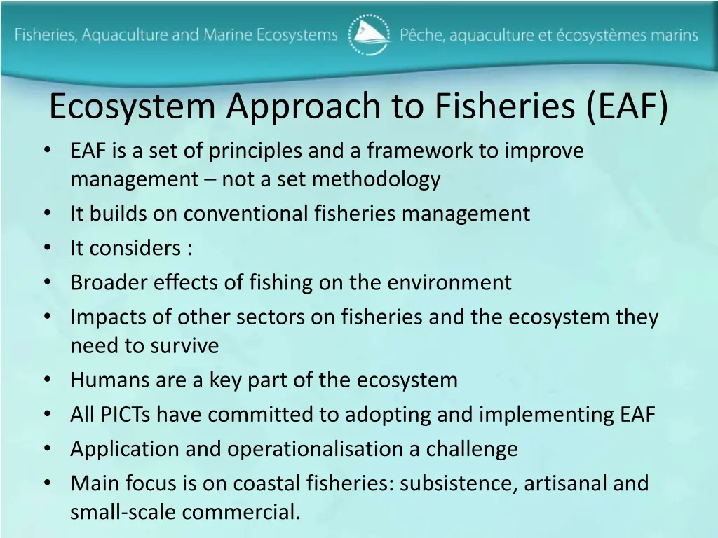 ecosystem approach to fisheries