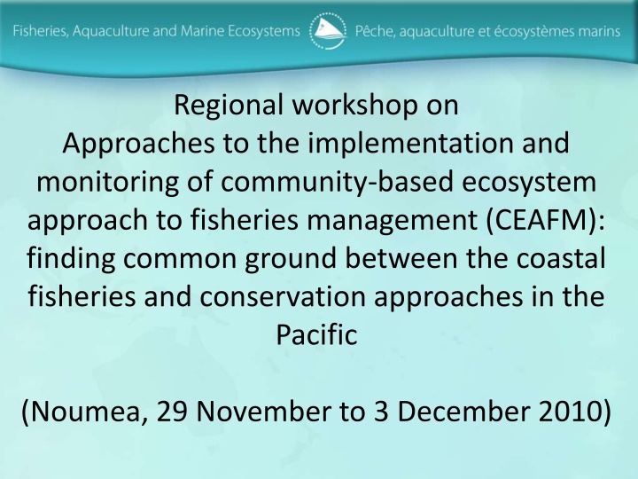 regional workshop on approaches