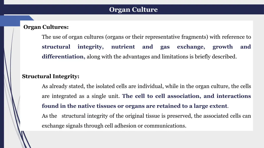 organ culture