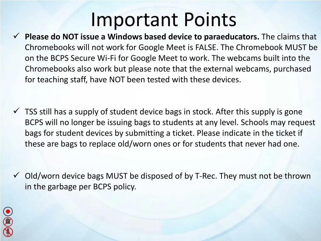 important points 3