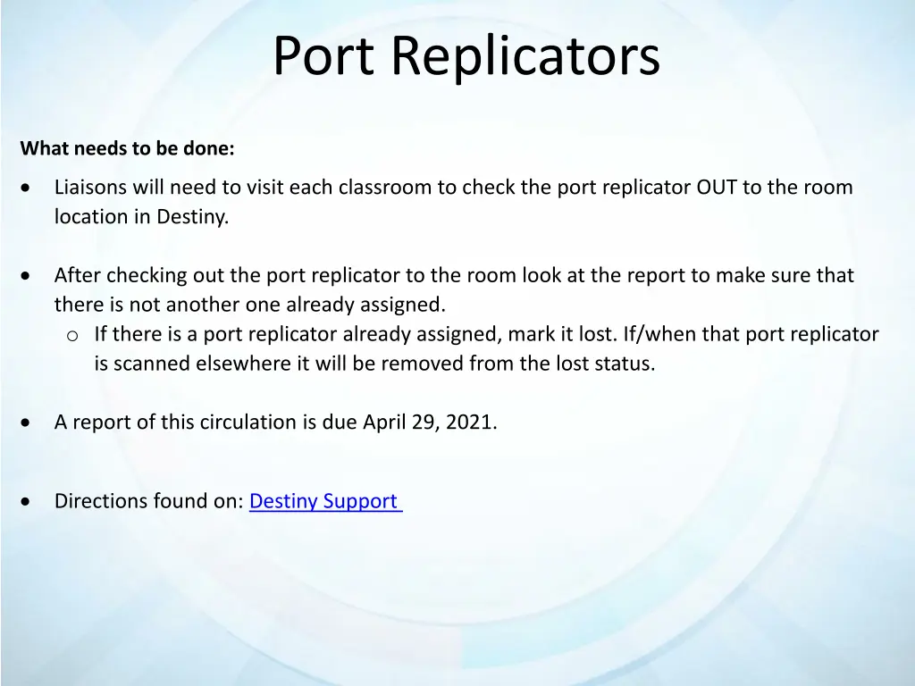 port replicators