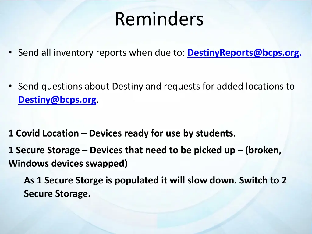 reminders