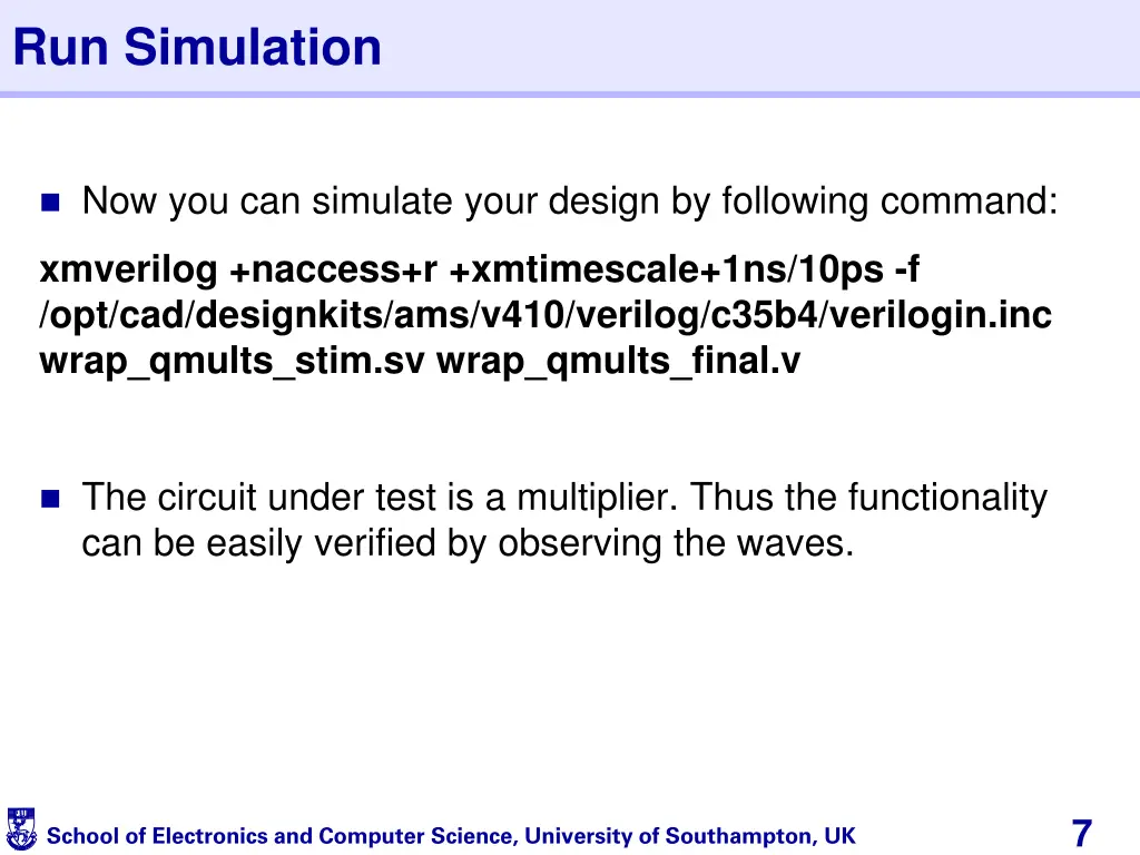 run simulation
