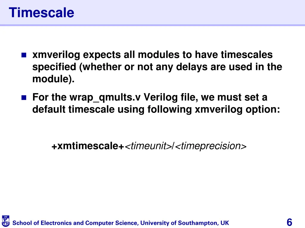timescale