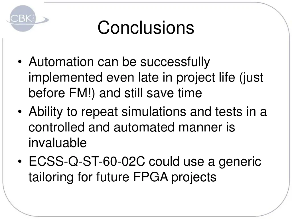 conclusions