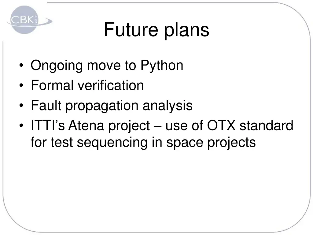 future plans