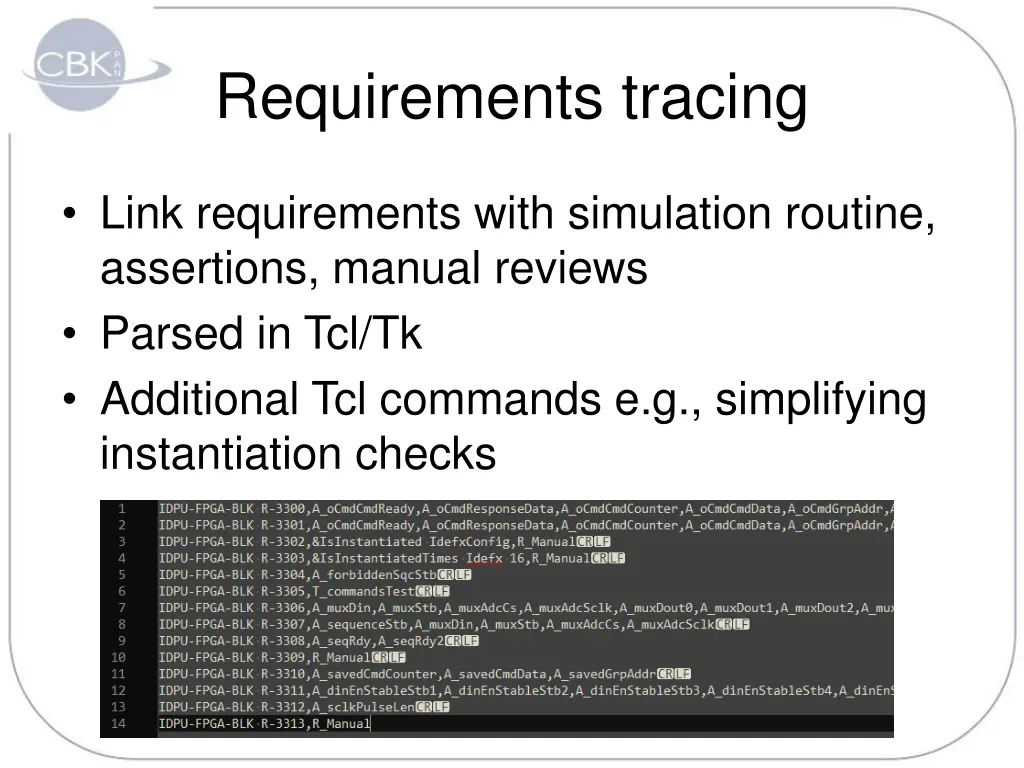 requirements tracing