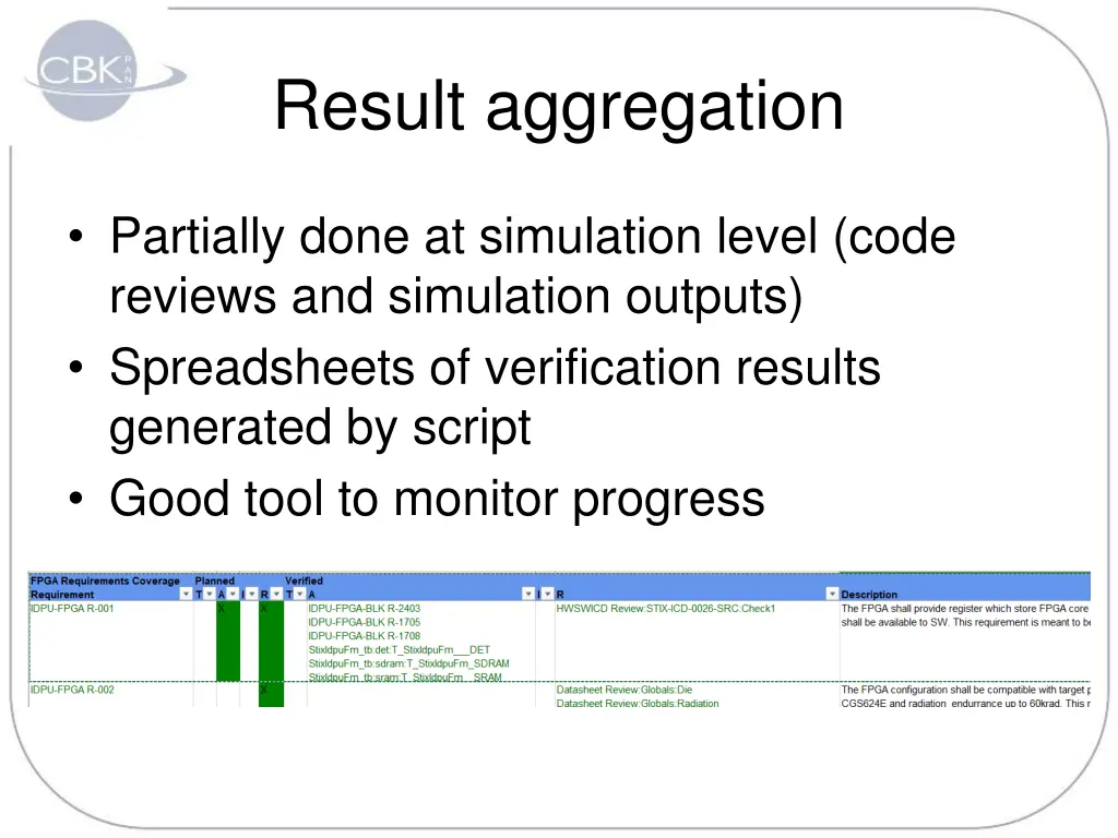 result aggregation