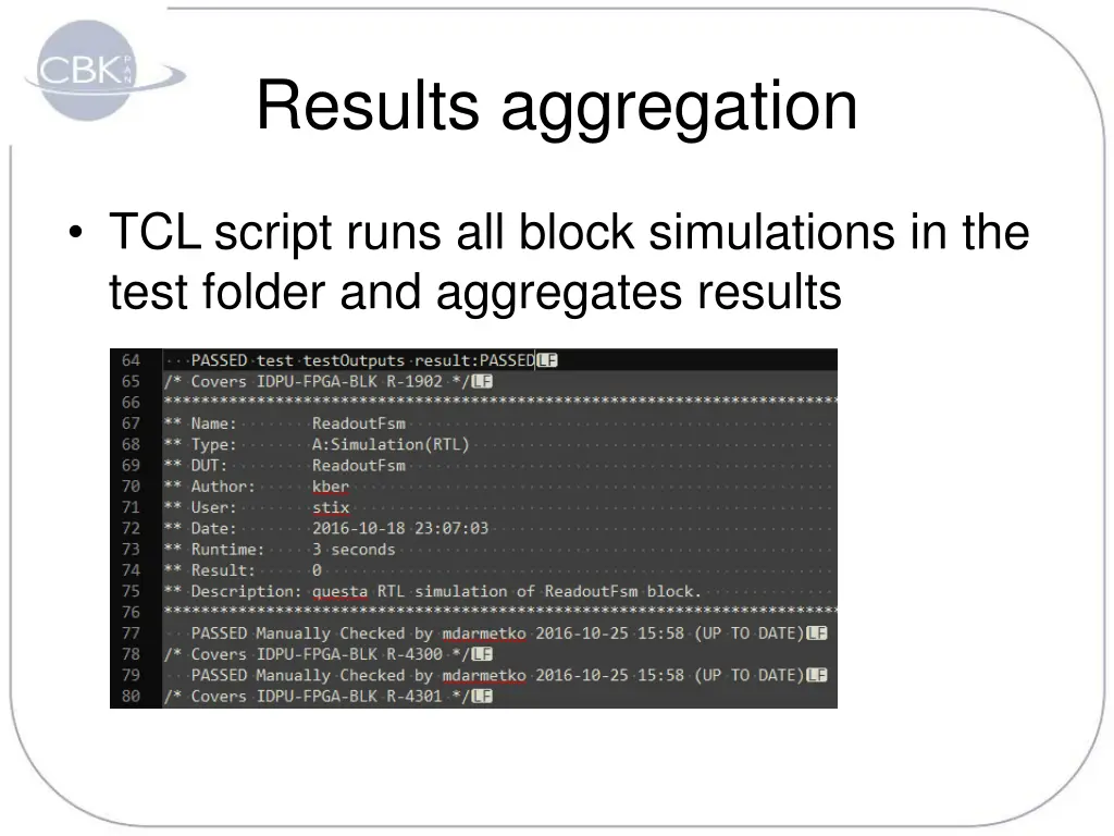 results aggregation
