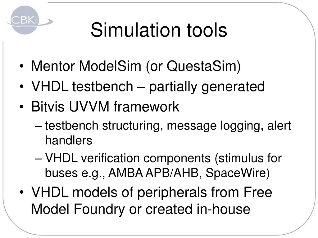 simulation tools