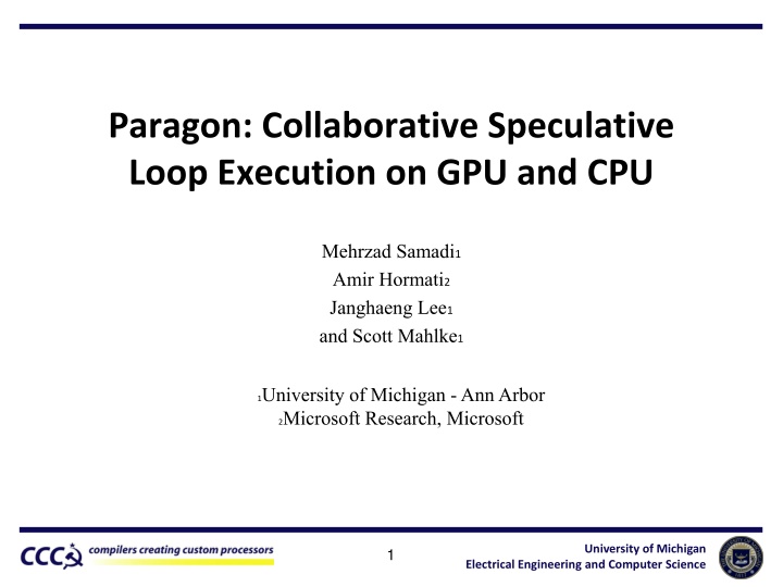 paragon collaborative speculative loop execution