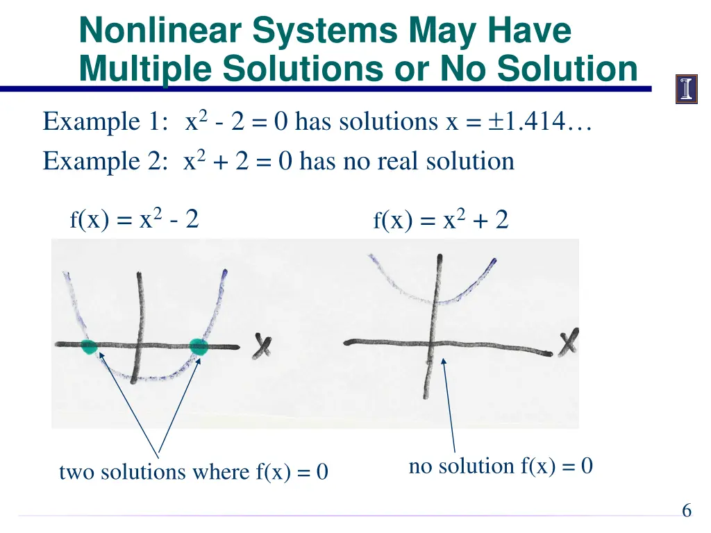 nonlinear systems may have multiple solutions