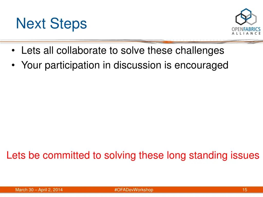 next steps