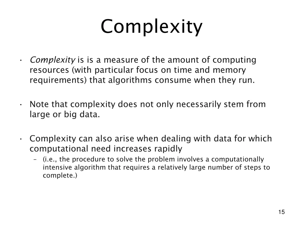 complexity