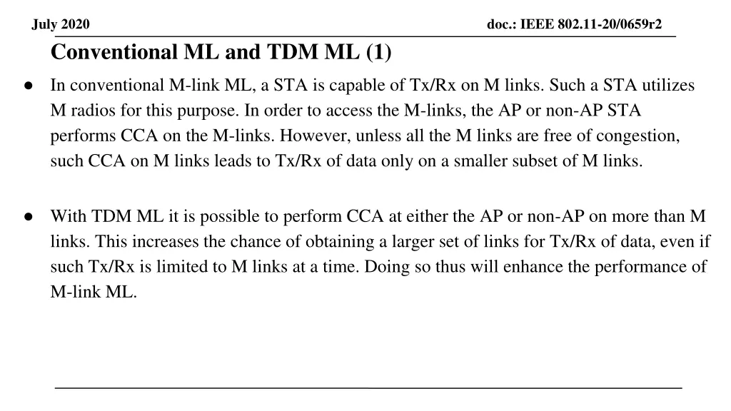 july 2020 conventional ml and tdm ml 1