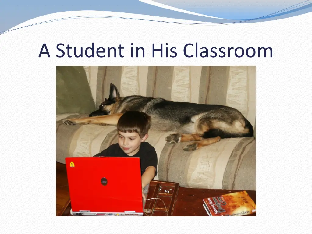 a student in his classroom