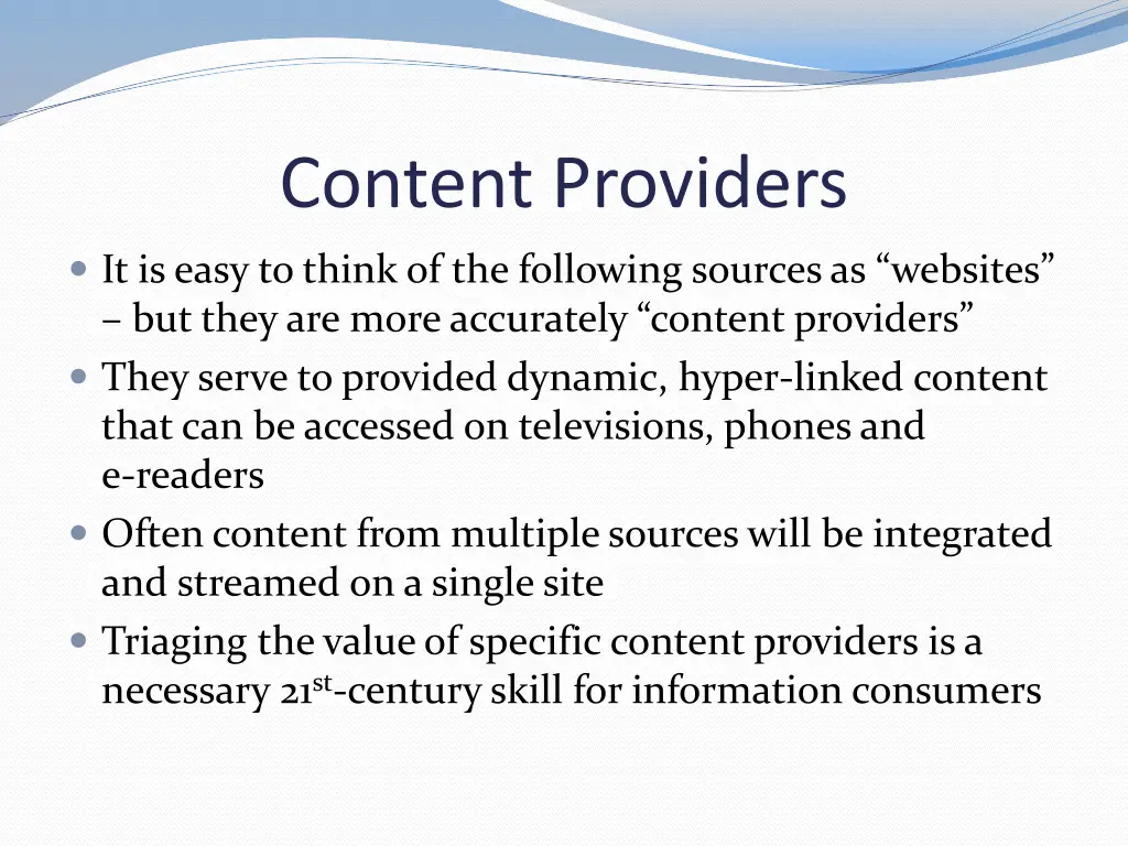 content providers