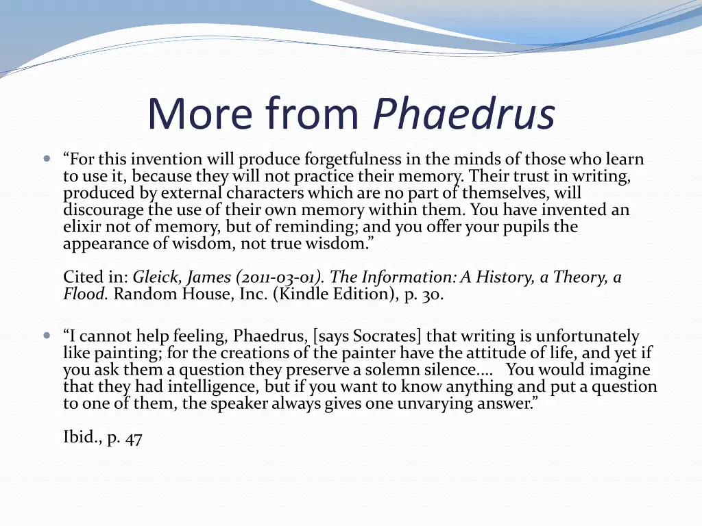 more from phaedrus